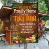 Personalized Backyard Tiki Bar Rum On Tap Metal Sign JR144 30O58 1