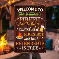 Personalized Fire Pit Gardening Friendship Is Free Metal Sign AG141 30O58 thumb 1