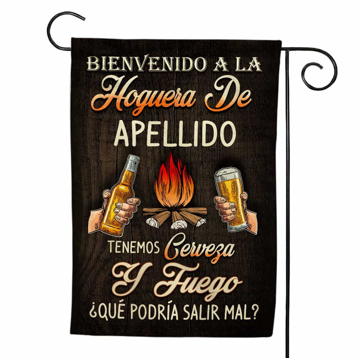 Personalized Outdoor Decor Firepit Spanish Hoguera Flag JR142 95O34 1