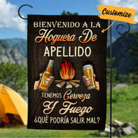 Personalized Outdoor Decor Firepit Spanish Hoguera Flag JR142 95O34 thumb 1