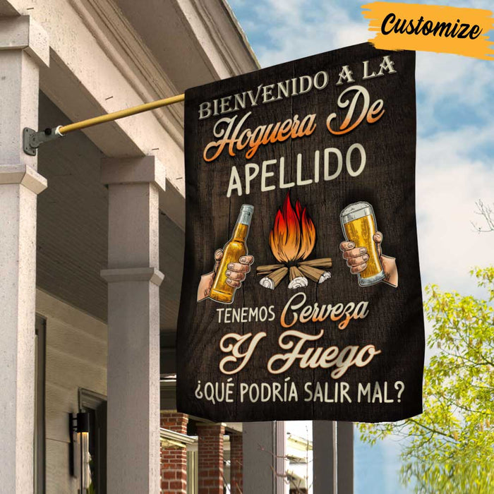 Personalized Outdoor Decor Firepit Spanish Hoguera Flag JR142 95O34 1