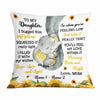 Personalized Daughter Elephant Sunflower Pillow JR141 87O58 1