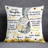 Personalized Daughter Elephant Sunflower Pillow JR141 87O58 1