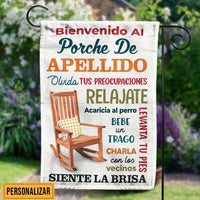 Personalized Outdoor Decor Backyard Porch Rules Spanish Patio Flag JR143 95O47 thumb 1