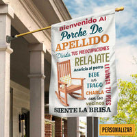 Personalized Outdoor Decor Backyard Porch Rules Spanish Patio Flag JR143 95O47 thumb 1