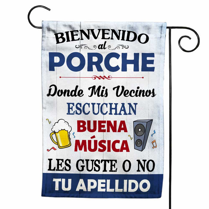 Personalized Outdoor Decor Porch Great Music Spanish Patio Flag JR144 95O47 1
