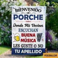 Personalized Outdoor Decor Porch Great Music Spanish Patio Flag JR144 95O47 thumb 1