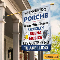 Personalized Outdoor Decor Porch Great Music Spanish Patio Flag JR144 95O47 thumb 1