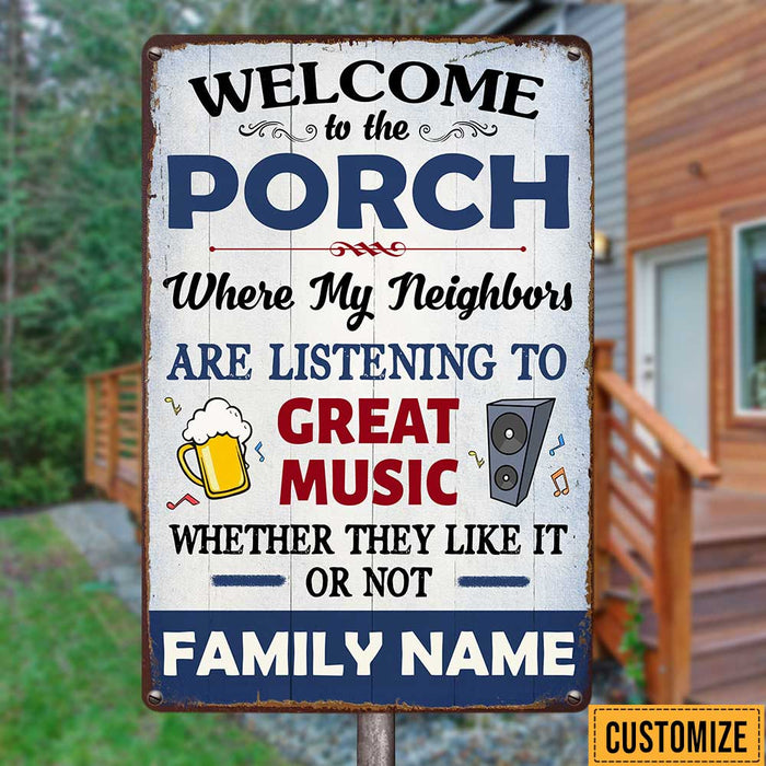 Personalized Outdoor Decor Porch Great Music Metal Sign JR145 95O47 1