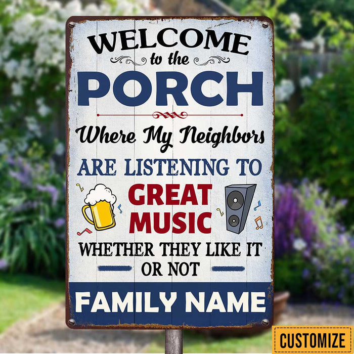 Personalized Outdoor Decor Porch Great Music Metal Sign JR145 95O47 1