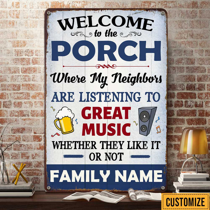 Personalized Outdoor Decor Porch Great Music Metal Sign JR145 95O47 1