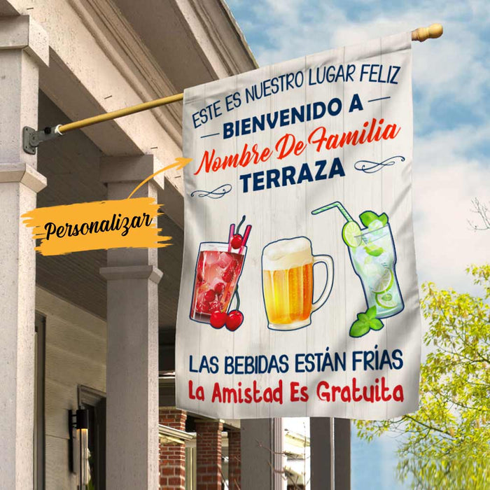 Personalized Backyard Deck Gardening Spanish Flag JR142 26O57 1