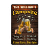 Personalized Outdoor Decor Camping & Beer Metal Sign JR146 95O36 1