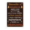 Personalized Family Welcome To The Fire Pit Backyard Hoguera Patio Trasero Spanish Metal Sign JR146 30O57 1