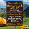 Personalized Family Welcome To The Fire Pit Backyard Hoguera Patio Trasero Spanish Metal Sign JR146 30O57 1