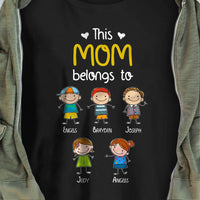 Personalized Mom Belongs T Shirt JR142 81O34 thumb 1
