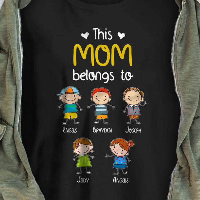 Personalized Mom Belongs T Shirt JR142 81O34 1