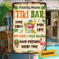 Personalized Come Classy Backyard Tiki Bar Gardening Metal Sign JR143 24O53 thumb 1