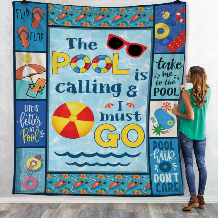Pool Is Calling Fleece Blanket JN241 67O57 1