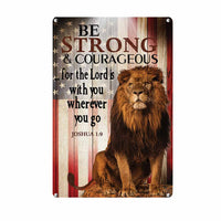 Jesus With You Wherever You Go Lion Metal Sign JR143 26O58 thumb 1