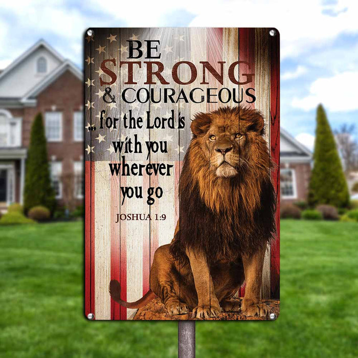 Jesus With You Wherever You Go Lion Metal Sign JR143 26O58 1