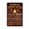 Personalized Fire Pit Rules Gardening Metal Sign JR152 26O58 1