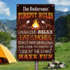 Personalized Fire Pit Rules Gardening Metal Sign JR152 26O58 1