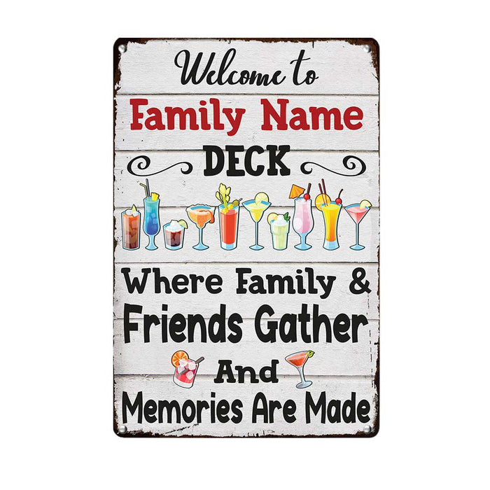 Personalized Deck Gardening Friends Memories Metal Sign JR144 26O57 1