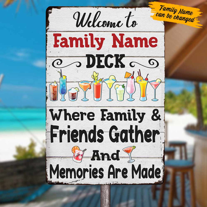Personalized Deck Gardening Friends Memories Metal Sign JR144 26O57 1
