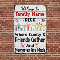 Personalized Deck Gardening Friends Memories Metal Sign JR144 26O57 thumb 1