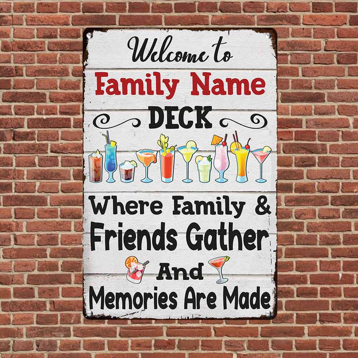 Personalized Deck Gardening Friends Memories Metal Sign JR144 26O57 1