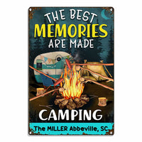 Personalized Camping Memories Family Metal Sign JR152 81O34 thumb 1