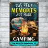 Personalized Camping Memories Family Metal Sign JR152 81O34 1