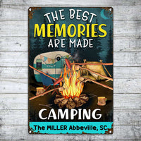 Personalized Camping Memories Family Metal Sign JR152 81O34 thumb 1