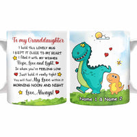 Personalized Dinosaur Mom Grandma Granddaughter Daughter Grandson Son Hug This Mug JR62 95O34 thumb 1