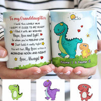 Personalized Dinosaur Mom Grandma Granddaughter Daughter Grandson Son Hug This Mug JR62 95O34 thumb 1