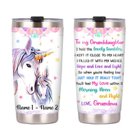 Personalized Granddaughter Unicorn Steel Tumbler DB91 81O36 thumb 1