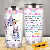 Personalized Granddaughter Unicorn Steel Tumbler DB91 81O36 thumb 1