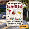 Personalized The Laughter Is Free Backyard Bar Gardening Metal Sign JR151 24O53 1