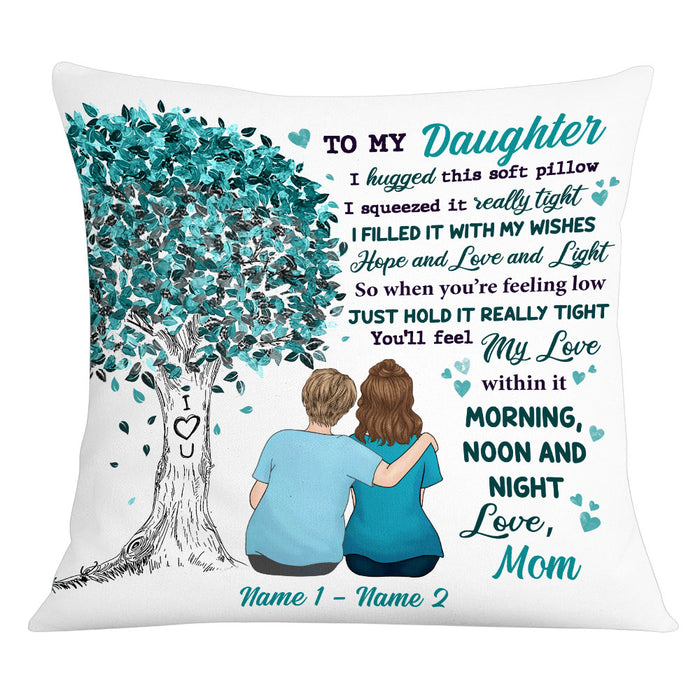 Personalized Mom Grandma To Daughter Granddaughter Tree Hug This Pillow JR172 95O53 1