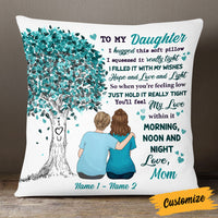 Personalized Mom Grandma To Daughter Granddaughter Tree Hug This Pillow JR172 95O53 thumb 1