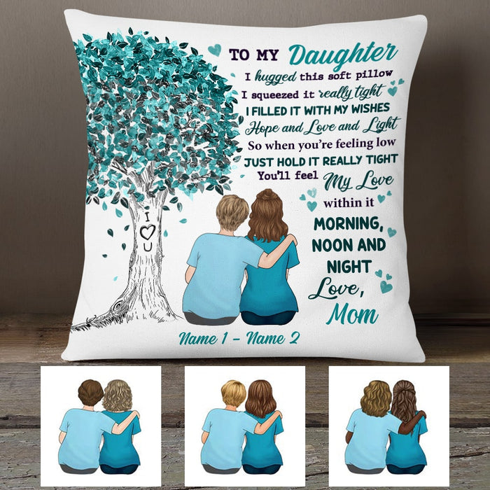 Personalized Mom Grandma To Daughter Granddaughter Tree Hug This Pillow JR172 95O53 1