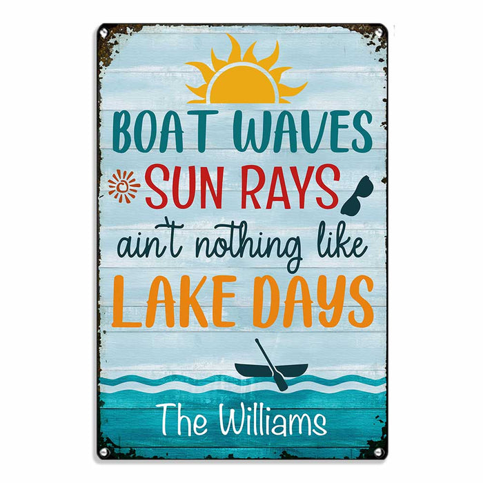 Personalized Lake Days Garden Metal Sign JN271 87O34 1