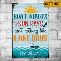 Personalized Lake Days Garden Metal Sign JN271 87O34 thumb 1