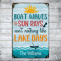 Personalized Lake Days Garden Metal Sign JN271 87O34 thumb 1