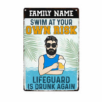 Personalized Pool Funny Outdoor Metal Sign JR142 85O57 thumb 1