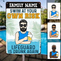 Personalized Pool Funny Outdoor Metal Sign JR142 85O57 thumb 1