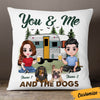 Personalized Camping Couple With Dog Pillow JR155 95O36 1