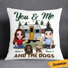 Personalized Camping Couple With Dog Pillow JR155 95O36 1