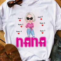 Personalized Mom Grandma T Shirt JR153 30O24 thumb 1